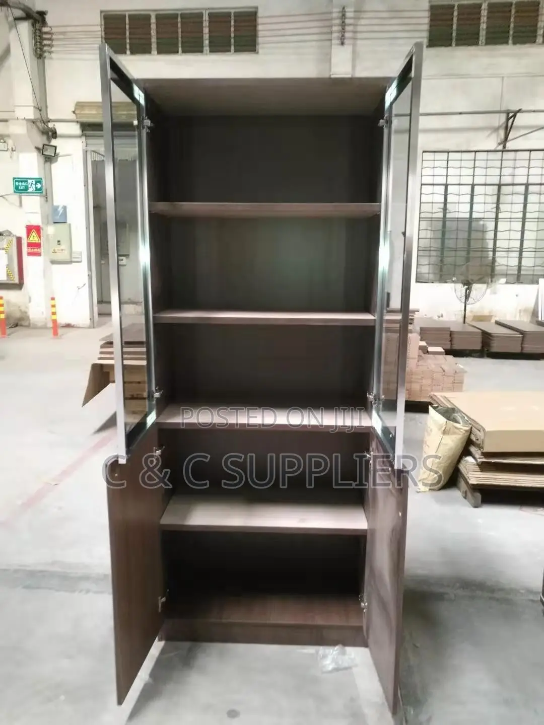 Swing Door's Wooden Filling Cabinet