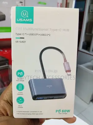 Usams Us-Sj627 4 in 1 Type-C Multifunctional Docking Station Hub