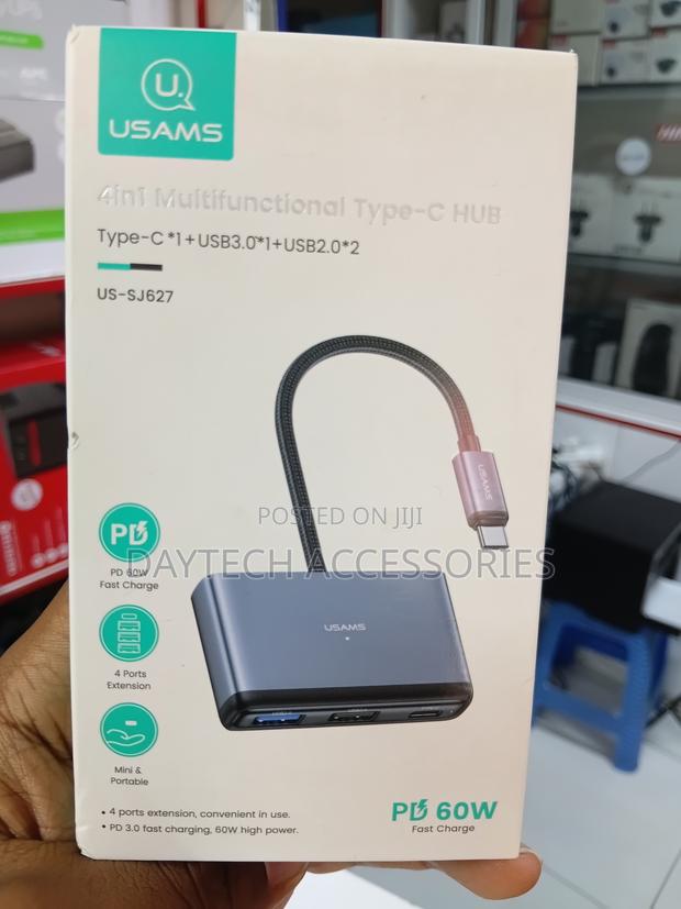 Usams Us-Sj627 4 in 1 Type-C Multifunctional Docking Station Hub - thumbnail 3