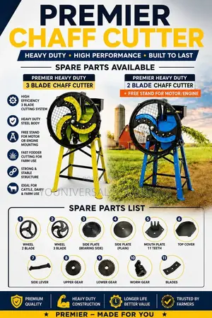 Heavy Duty Chaff Cutter ; 2 Blades