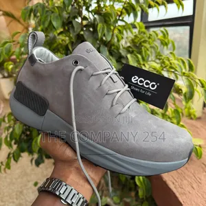 Quality Casual Leather Ecco Laced Shoes With Rubber Shoes