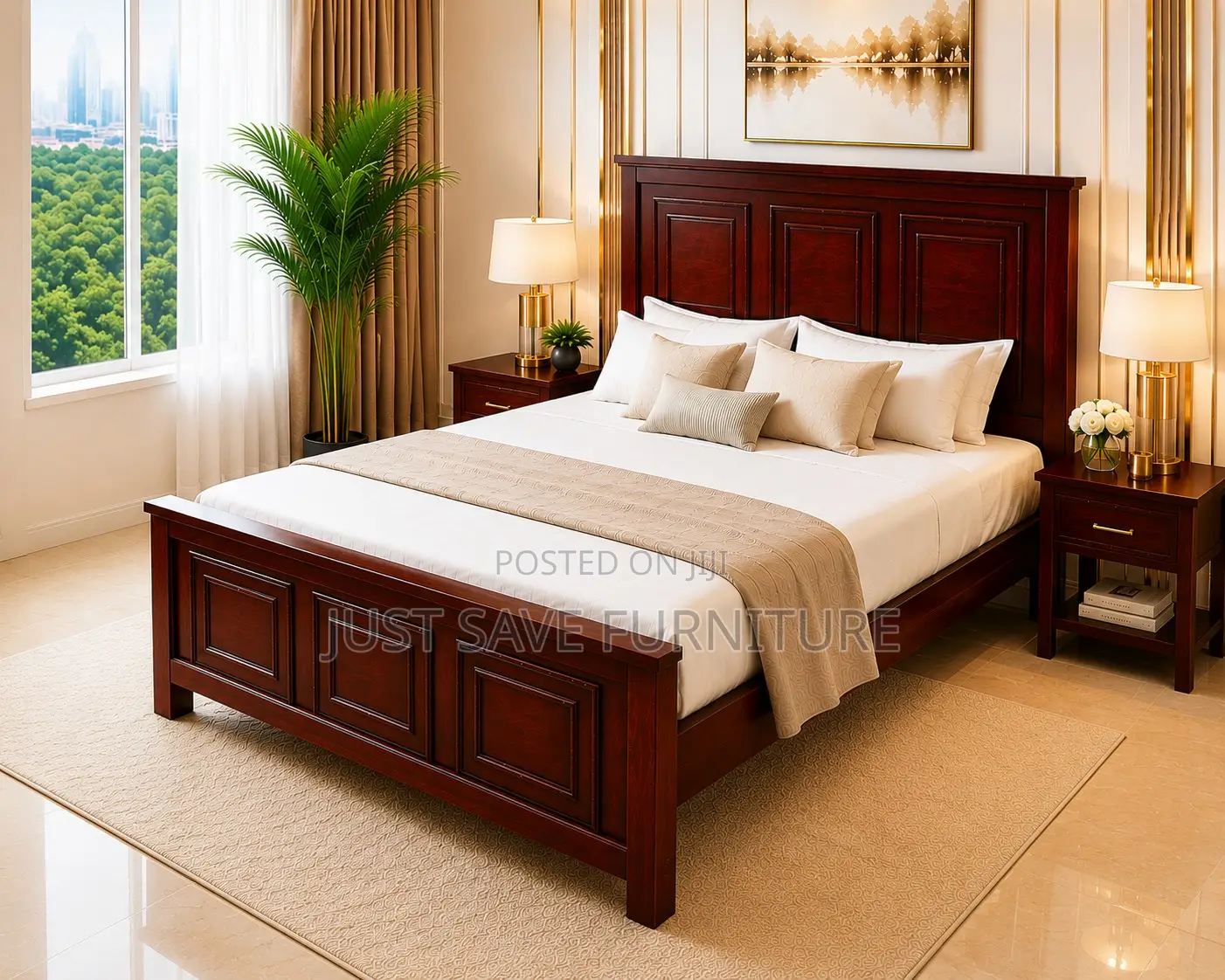 4x6 Solid Wooden Bed | Premium Hardwood Bed Frame