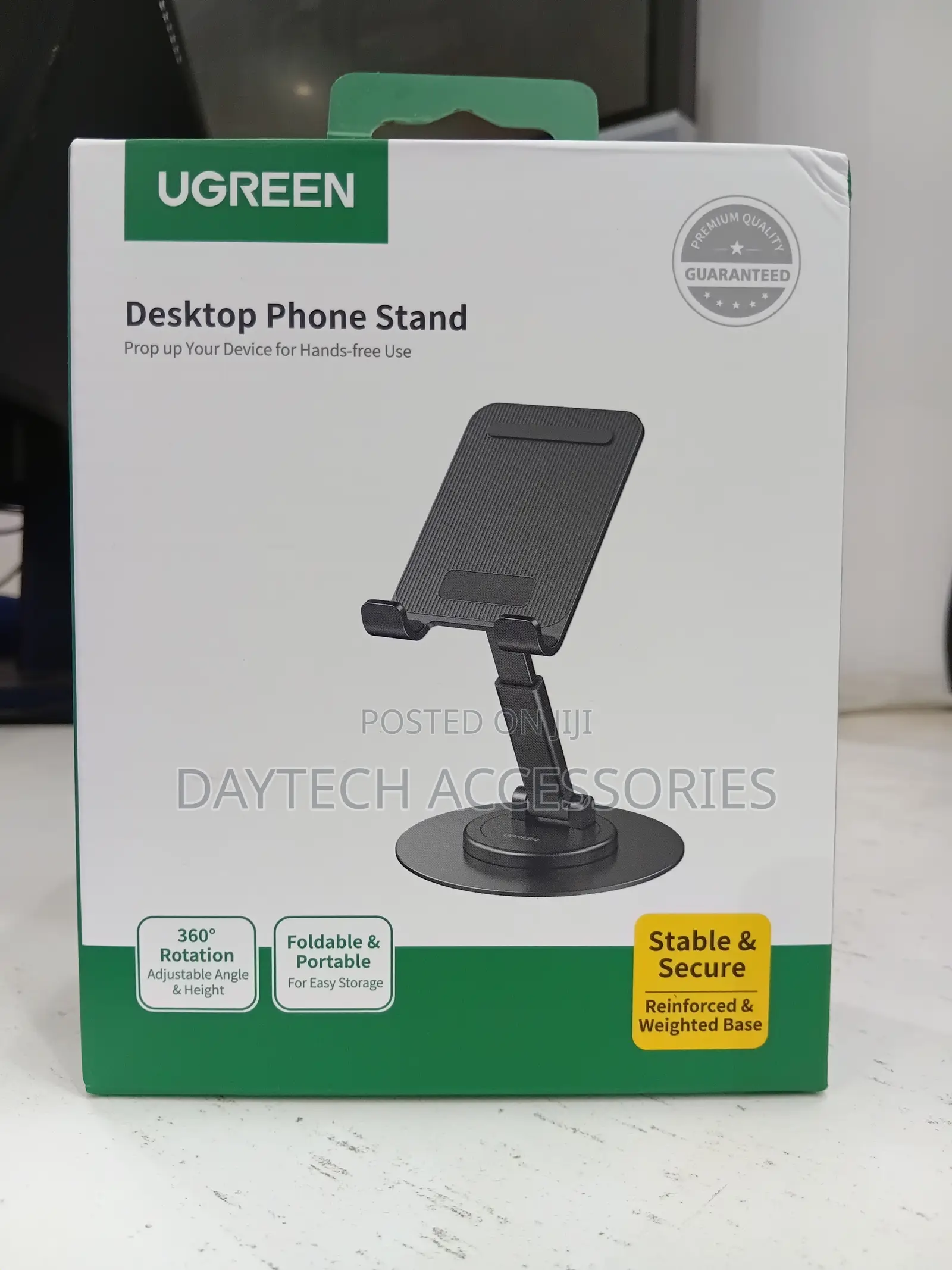 This Is a Ugreen Lp805 Desktop Phone Stand 360-Degree Rotating Base.