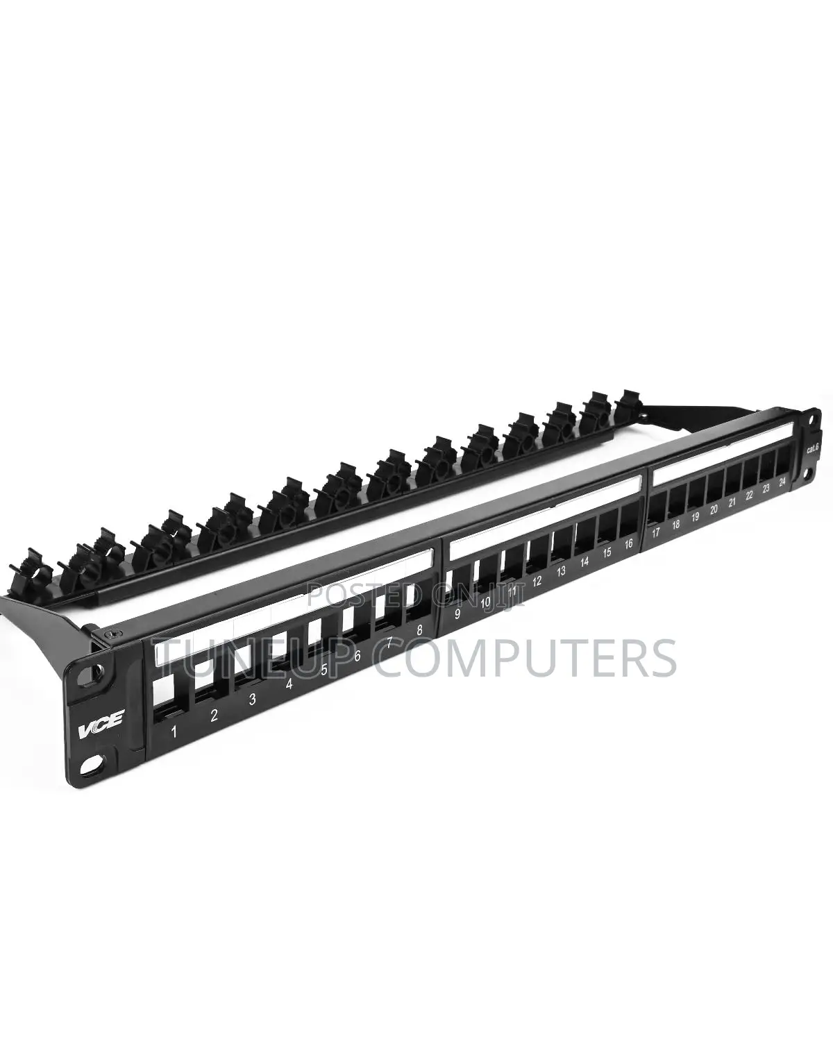 R M 19" 1u Patch Panel 24-Port Basic, Black, Empty