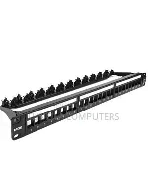 R M 19" 1u Patch Panel 24-Port Basic, Black, Empty