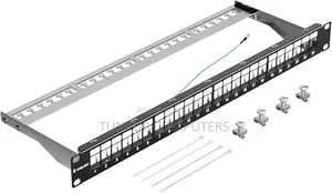 R M 19" 1u Patch Panel 24-Port Basic, Black, Empty