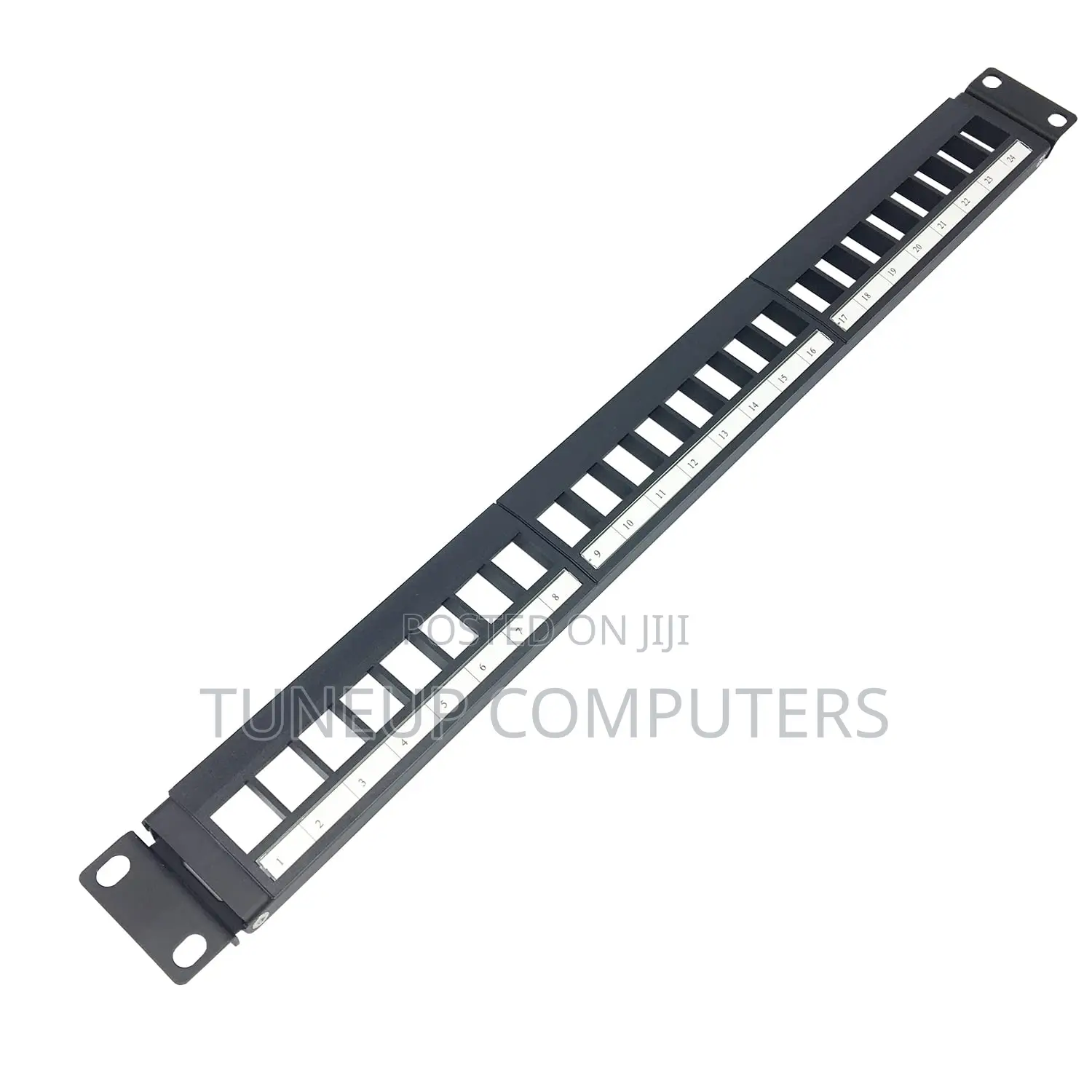 R M 19" 1u Patch Panel 24-Port Basic, Black, Empty