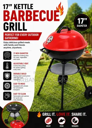 17" Kettle Barbecue Gril