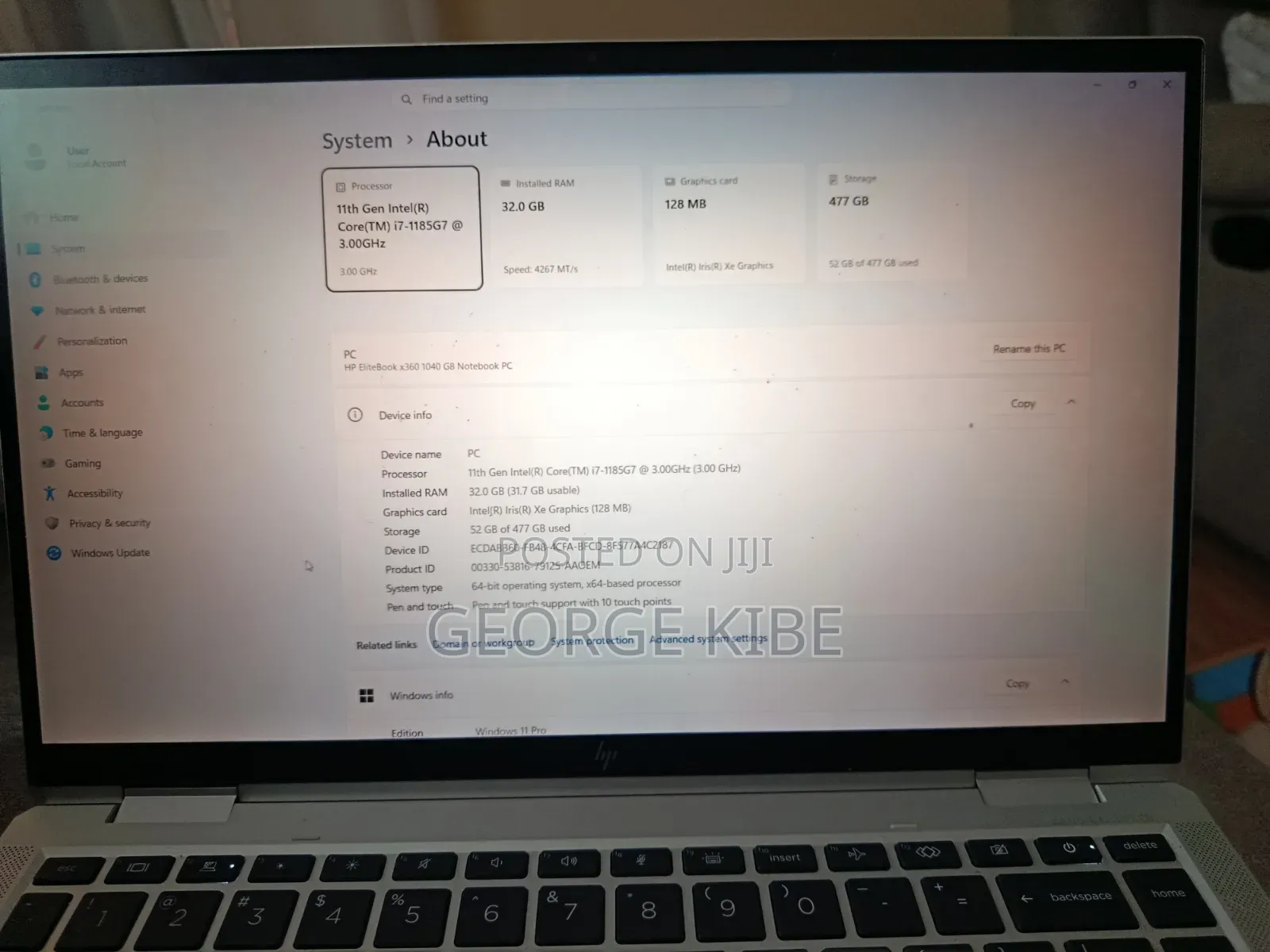 Laptop HP EliteBook 1040 G8 32GB Intel Core i7 SSD 512GB