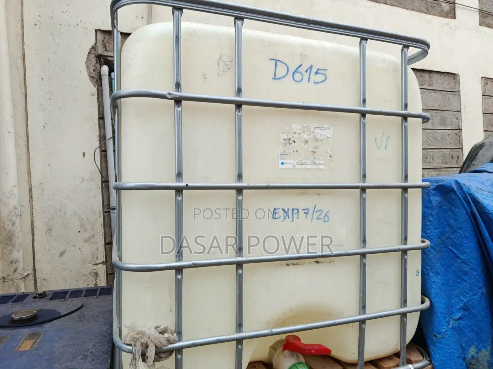 Caged 1000litre Plastic Tanks