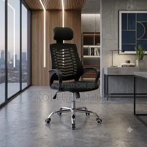 Office Chairs; Ergonomic Headrest Chair With Armrests