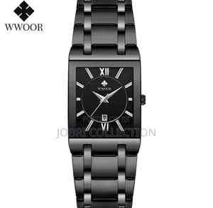 Black Wwoor Mens Square Face Watch