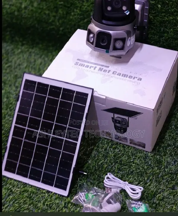 4g Dual Lens Solar Simcard Wireless Solar Powered 4mp PTZ CCTV Camera