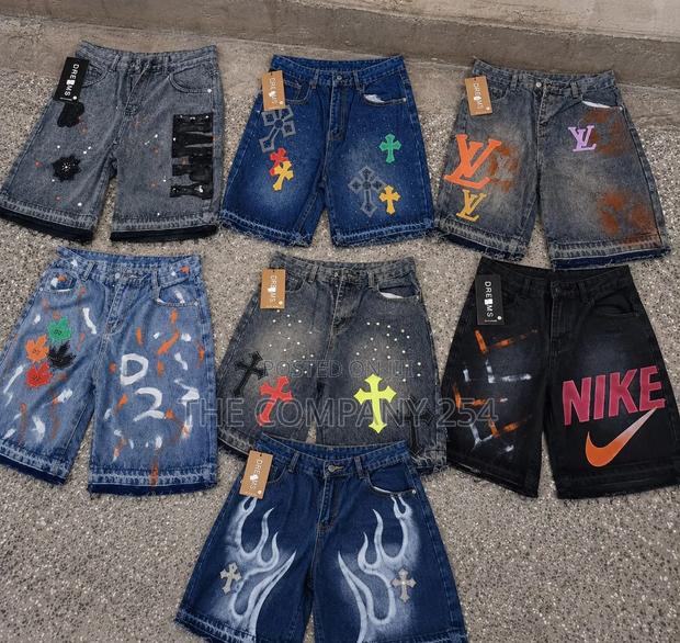 Quality Casual Denim Jeans Designer Chrome Heart Jort Shorts Other