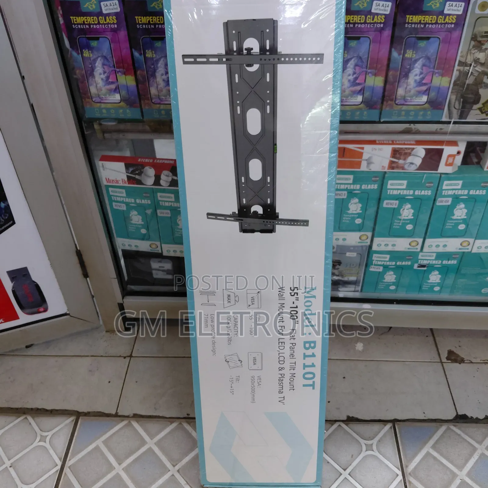 Tilting Tv Wall Bracket For 55"-100" Tvs 100kgs Loading Capacity.