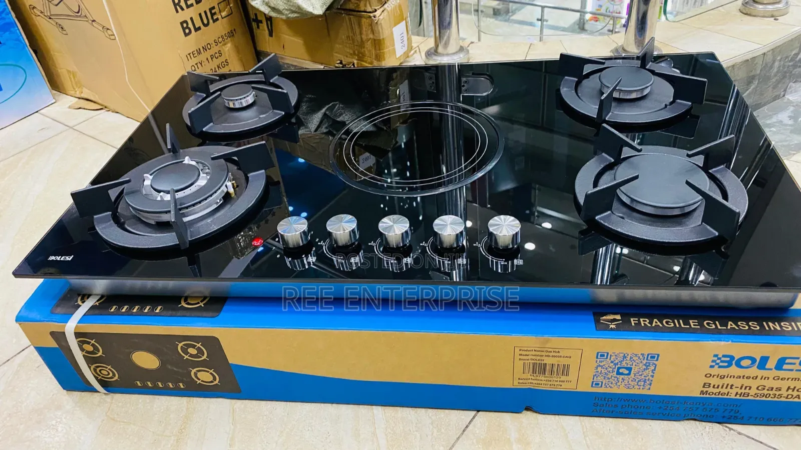 (Hb-59035d) Built in Gas Hob With Electric Infrared and Wok Burner