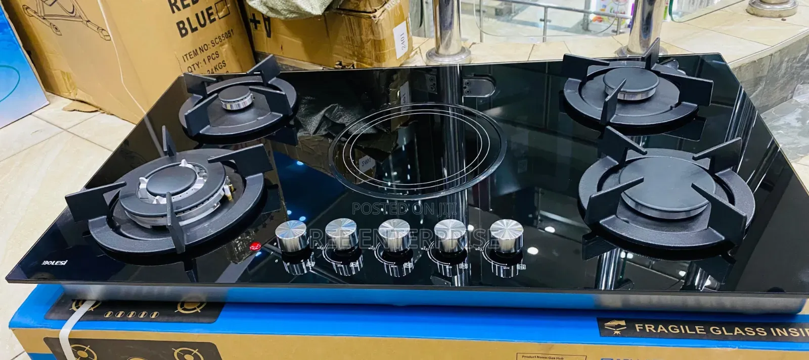 (Hb-59035d) Built in Gas Hob With Electric Infrared and Wok Burner