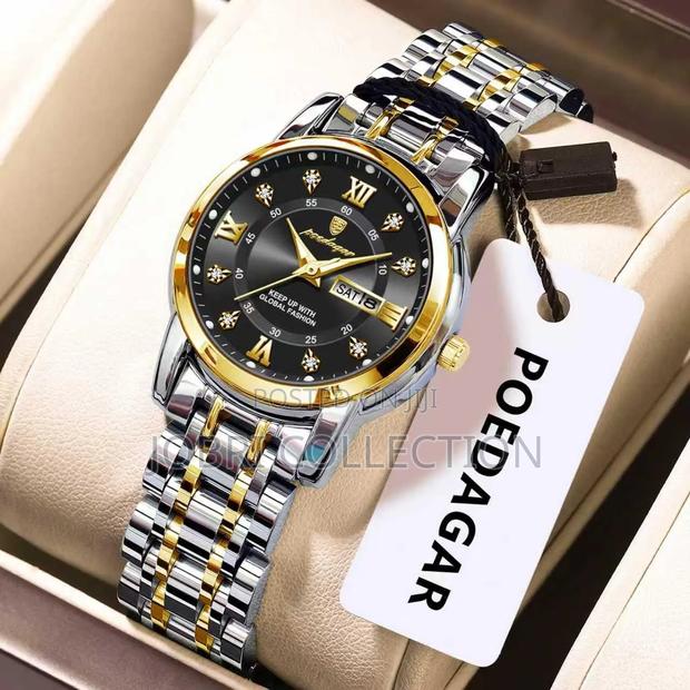 Black Face Poedagar Ladies Wrist Watch