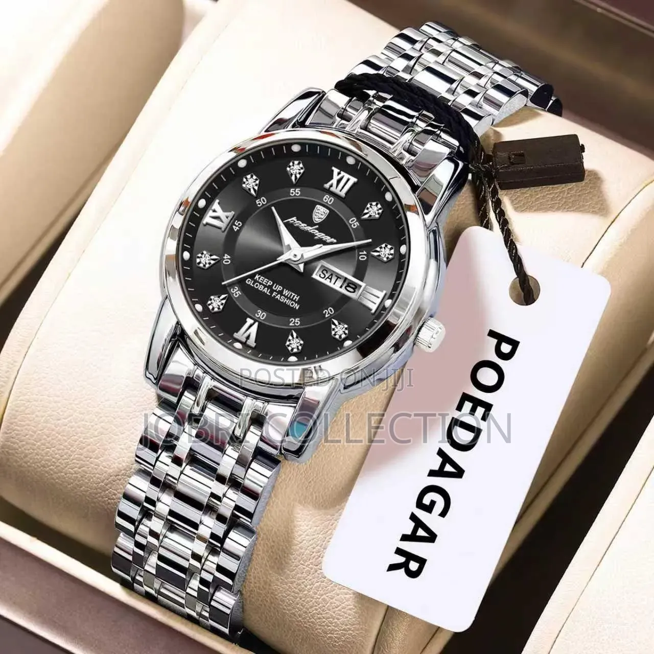 Black Face Poedagar Ladies Wrist Watch