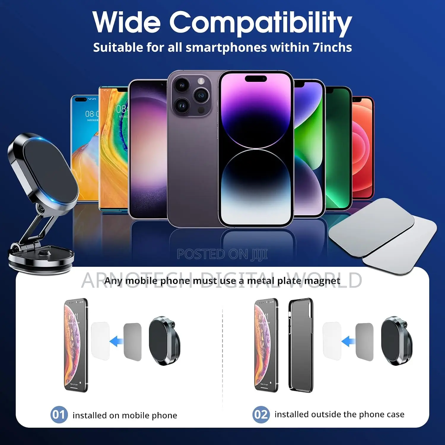 Universal 720° Rotating Magnetic Car Phone Holder