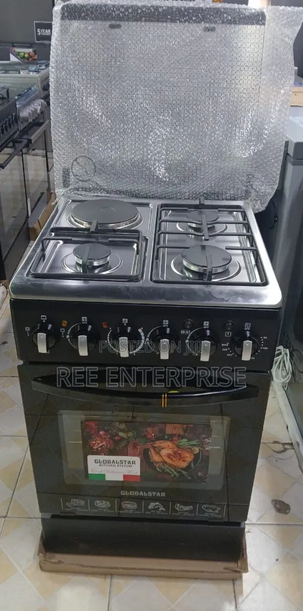 Globalstar 50*55 Cooker 3gas + 1 Electric New With Electric Oven