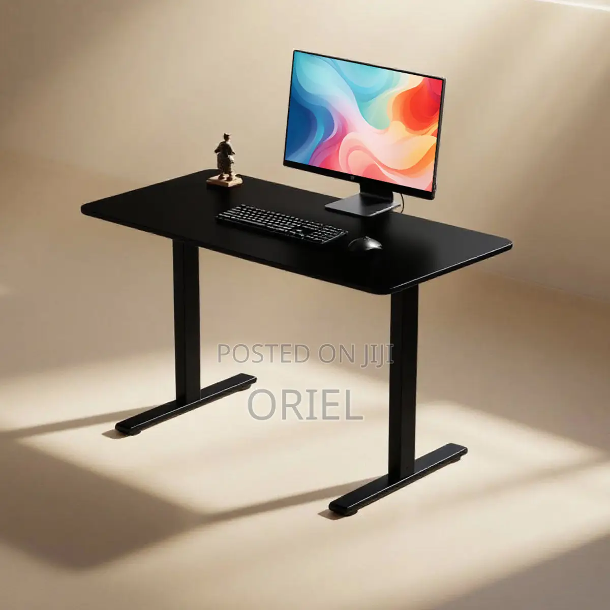 Office Desk : Black 120cm Computer Desk