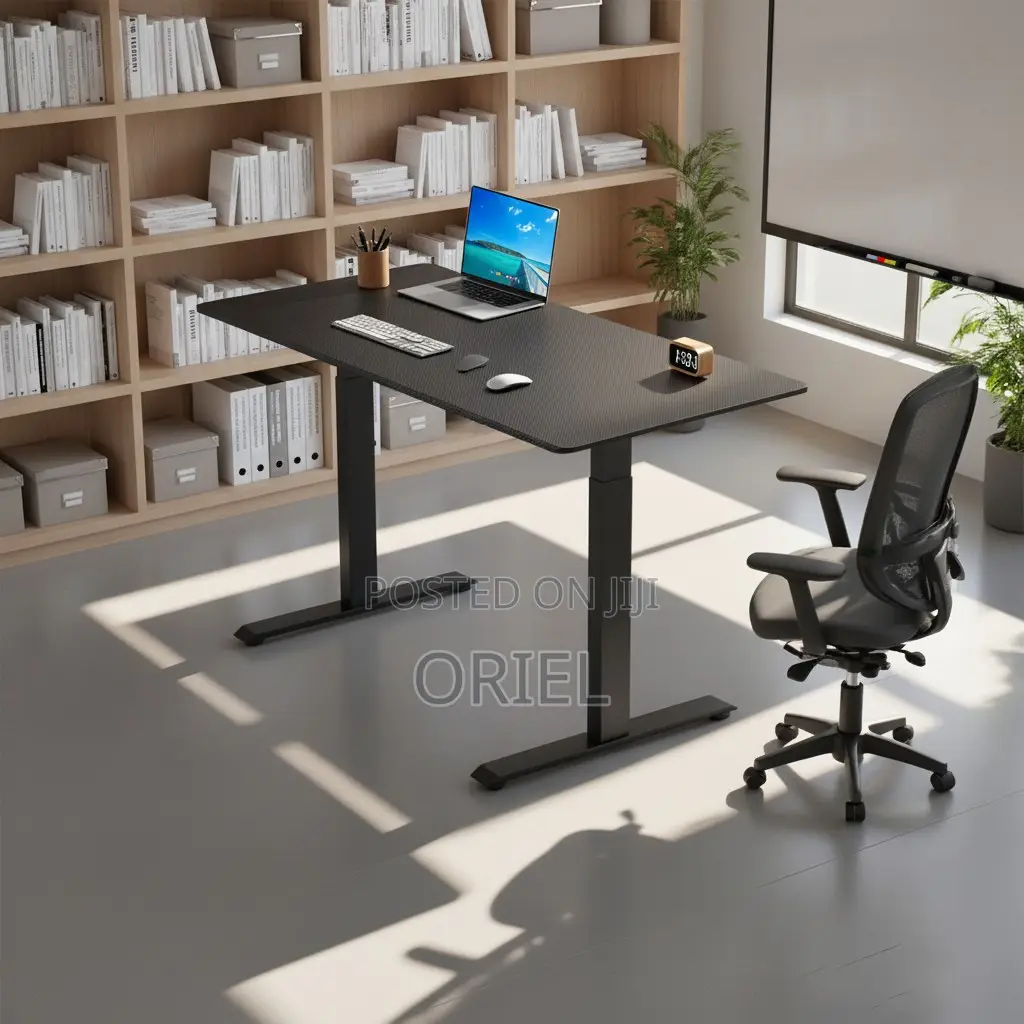 Office Desk : Black 120cm Computer Desk