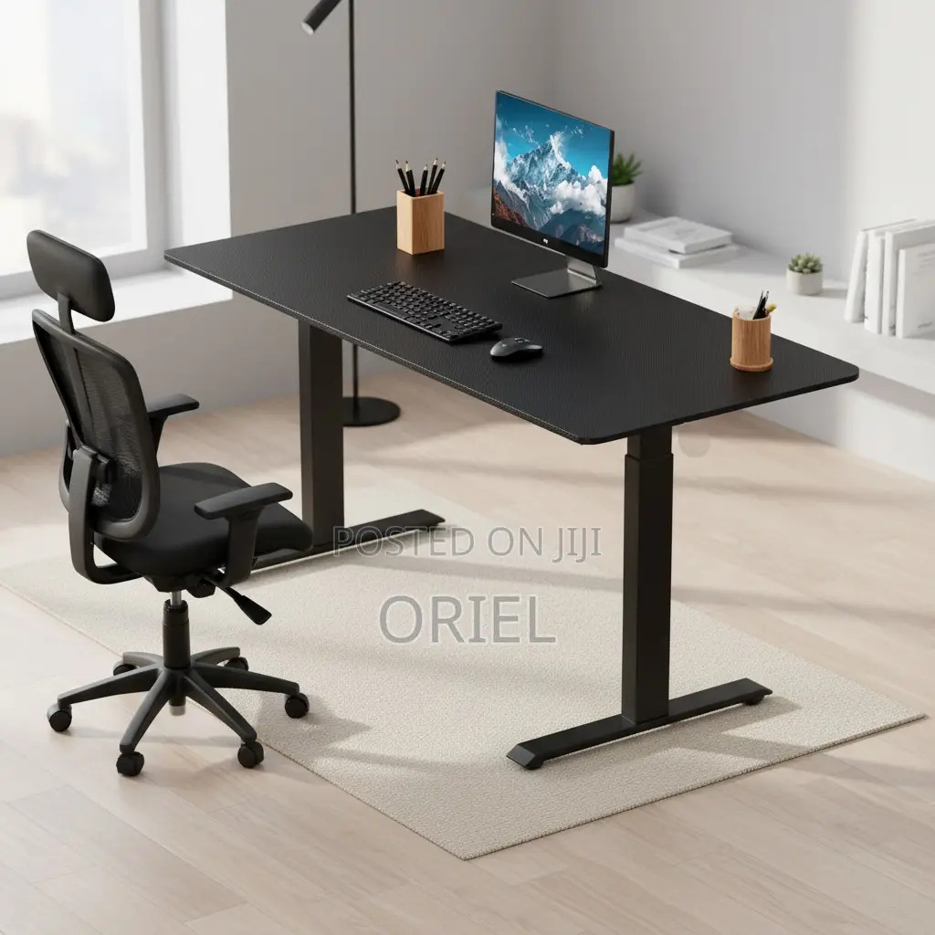 Office Desk : Black 120cm Computer Desk