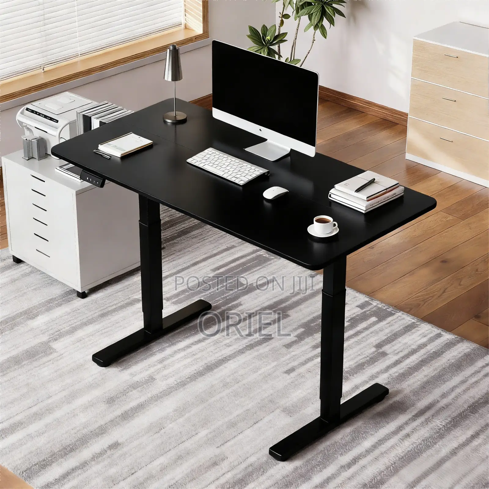 Office Desk : Black 120cm Computer Desk