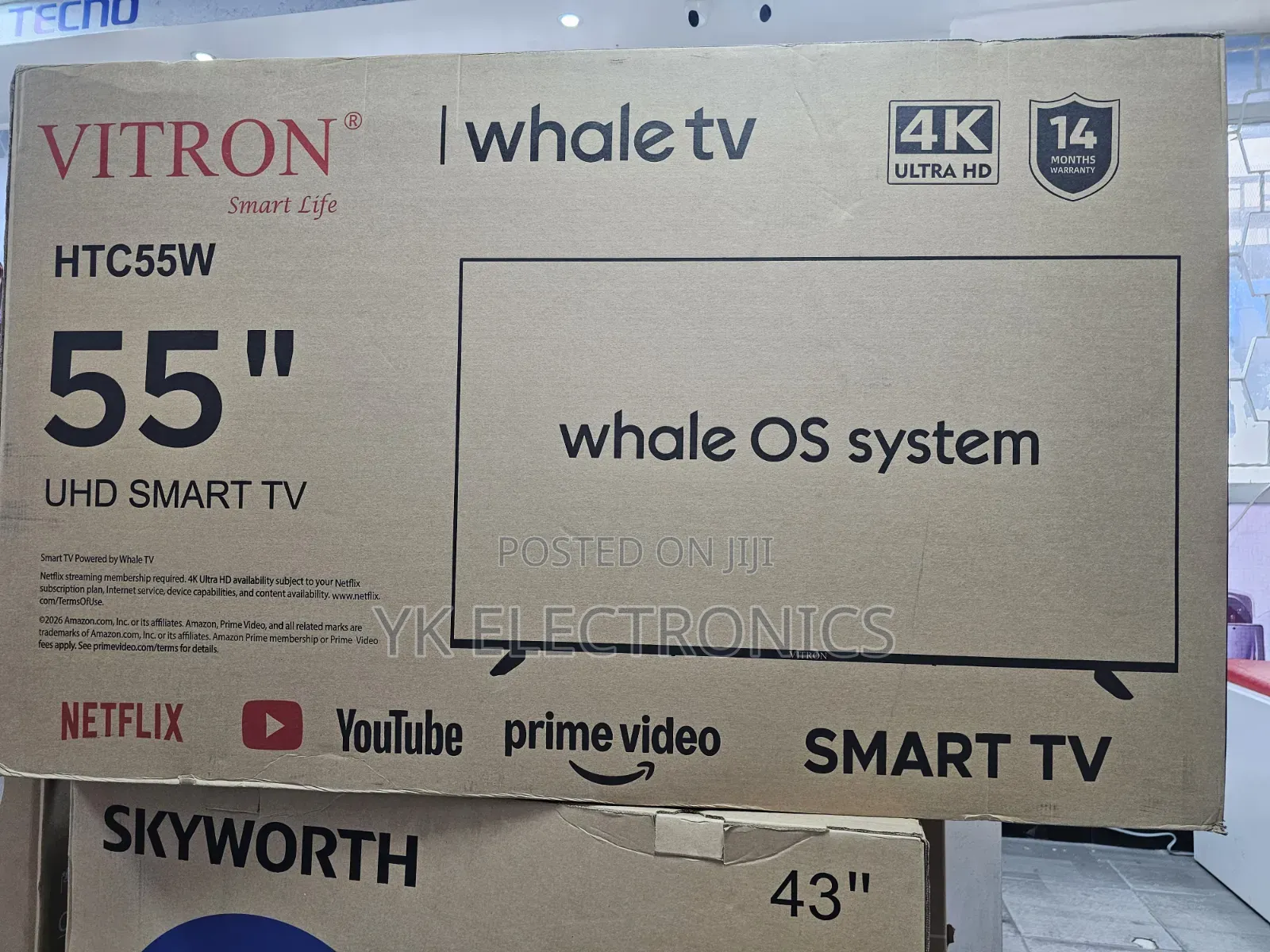 Vitron Htc55w 55-Inch Uhd Smart Tv New Model 2026