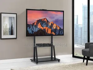Mobile Tv Trolley Stand With Wall Mount Fits 32-75 /60 -100 Inches Tv