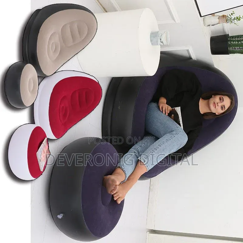 *Inflatable Seat, With Foot Rest and a Manual Pump*