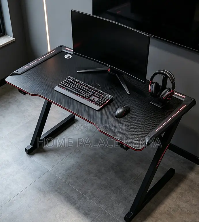 Gaming Table: Ergonomic Gaming Computer Table With Z Shaped Stand