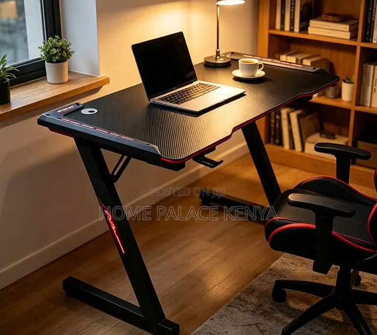 Gaming Table: Ergonomic Gaming Computer Table With Z Shaped Stand