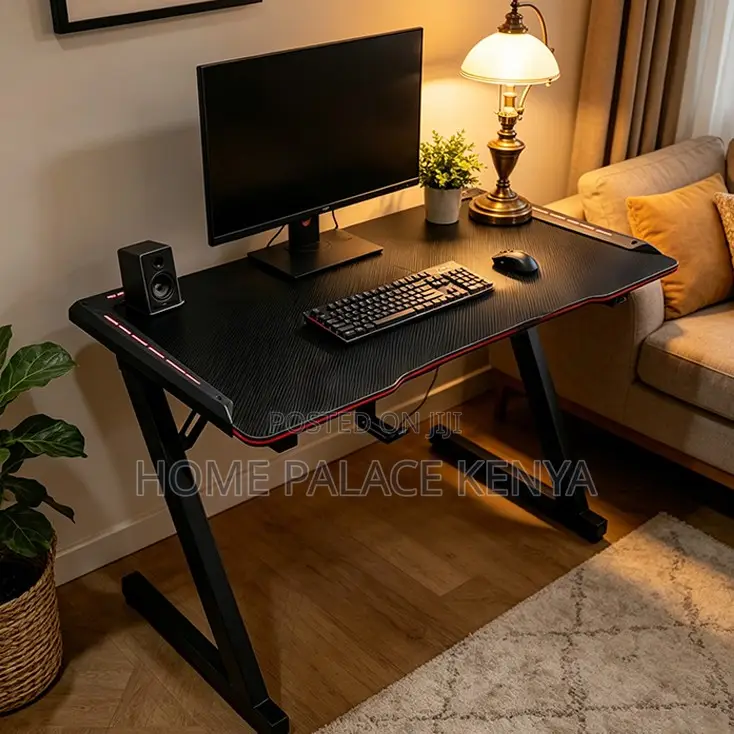 Gaming Table: Ergonomic Gaming Computer Table With Z Shaped Stand
