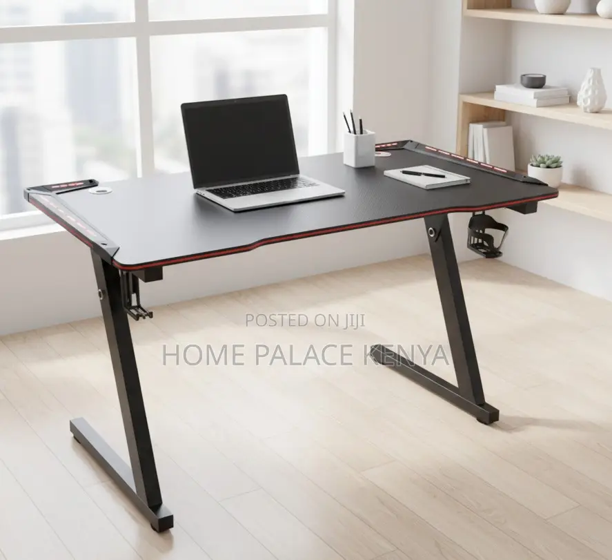 Gaming Table: Ergonomic Gaming Computer Table With Z Shaped Stand