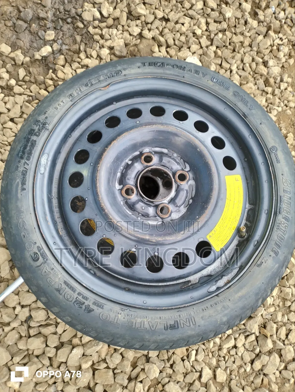 Size 15 Spare Tyre 4 Hole