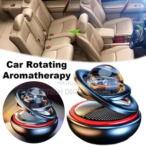 Solar-Powered Car Air Freshener Aroma Diffuser, Rotating Air Purifier