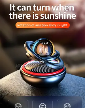 Solar-Powered Car Air Freshener Aroma Diffuser, Rotating Air Purifier