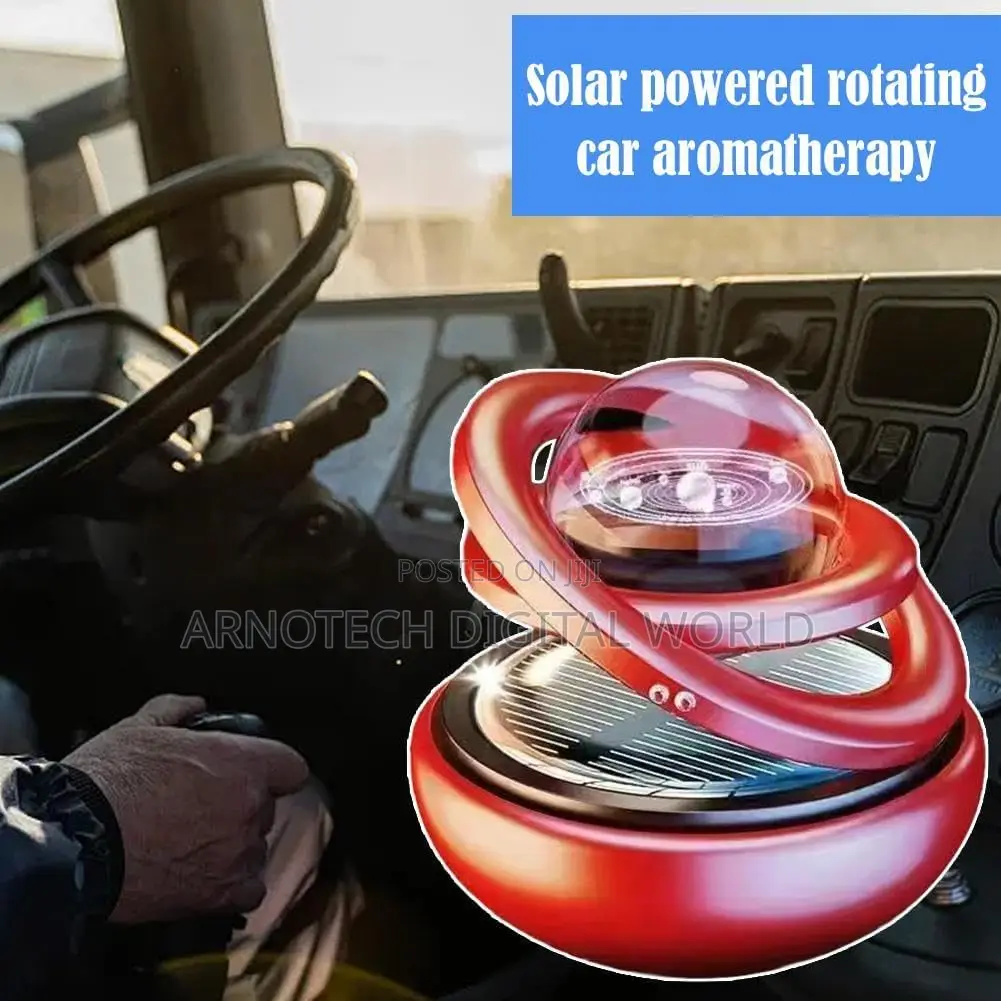 Solar-Powered Car Air Freshener Aroma Diffuser, Rotating Air Purifier