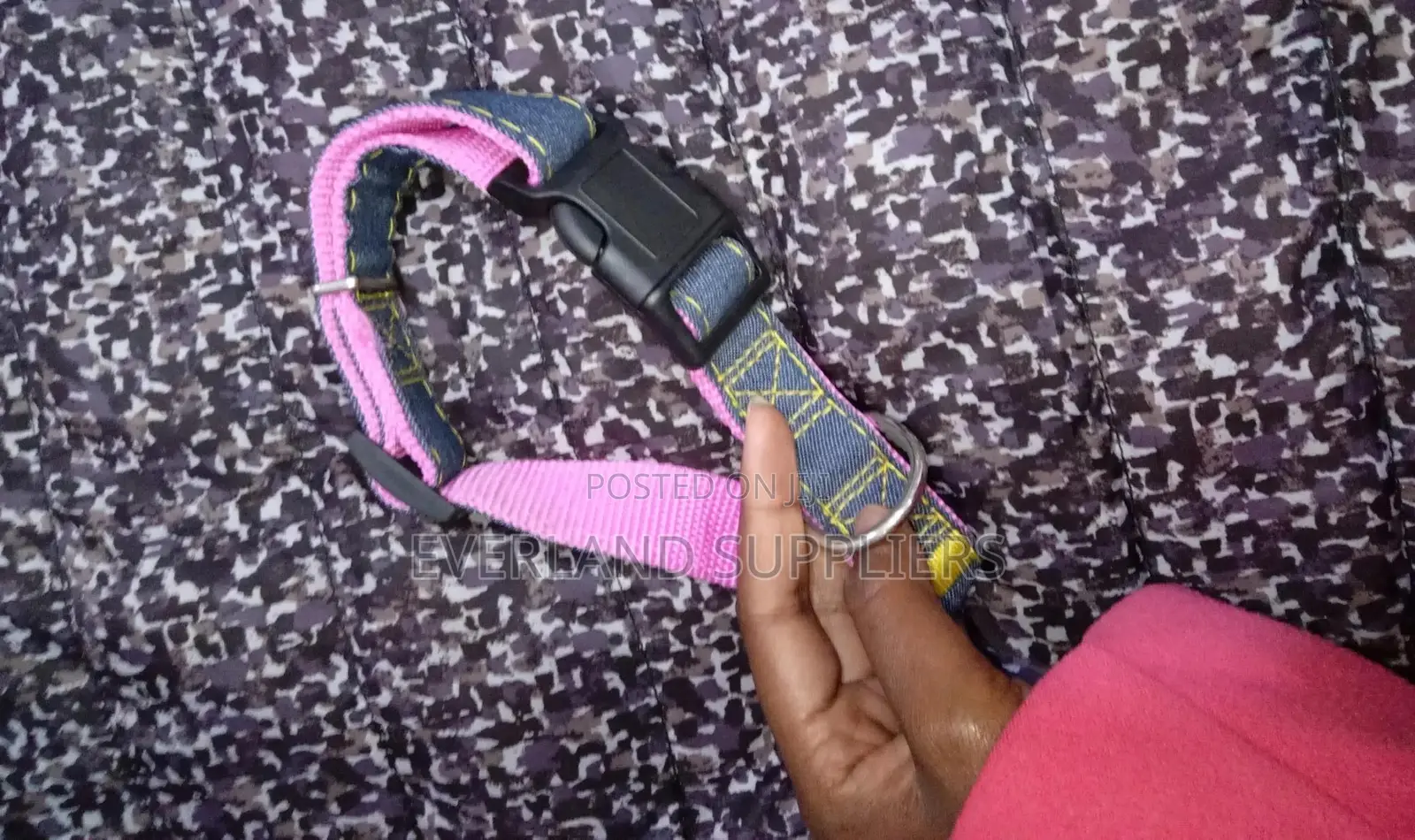 Dog Denim Strong Collar - Purple
