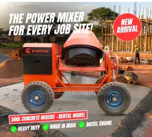 *Spartan Concrete Mixer* 500 Ltrs, Diesel Engine 6.5hp Made In India