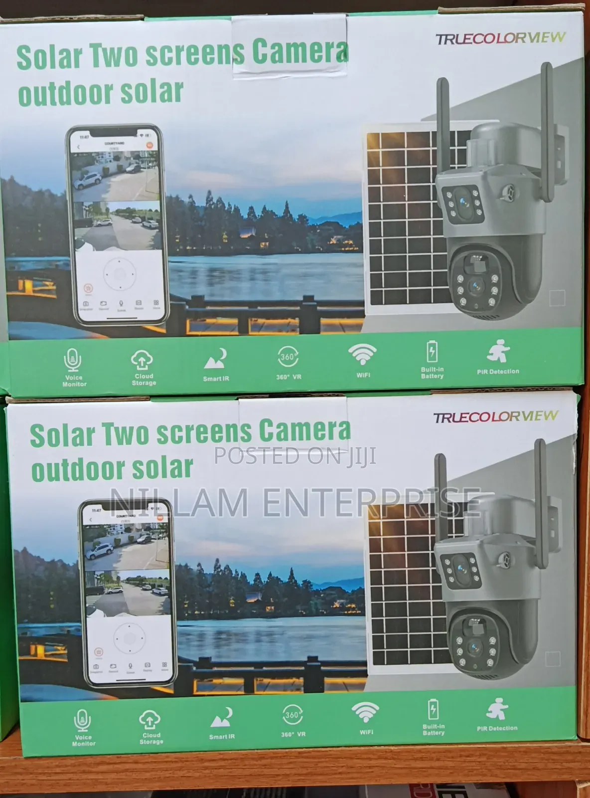 V 380 Dual Lens Solar 4g PTZ Security Camera