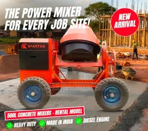 *Spartan Concrete Mixer* 500 Ltrs, Diesel Engine 6.5hp Made In India