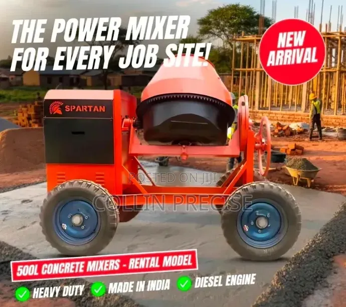 *Spartan Concrete Mixer* 500 Ltrs, Diesel Engine 6.5hp Made In India