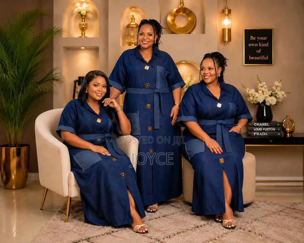 Denim Long Dress - thumbnail 5