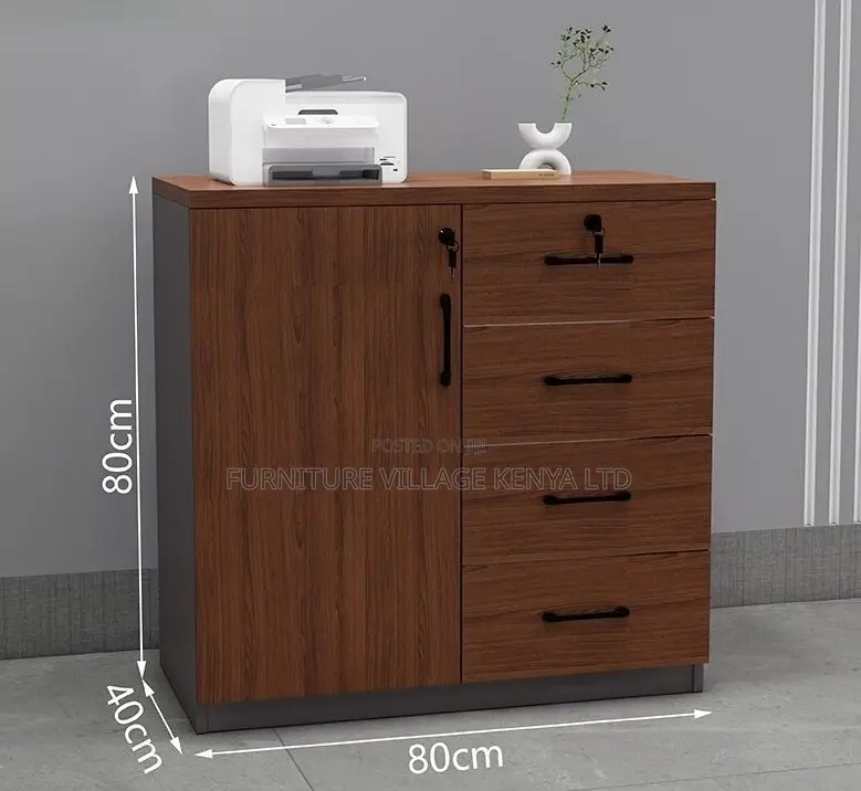 Wooden Office Credenza Cabinet Wit Lockers