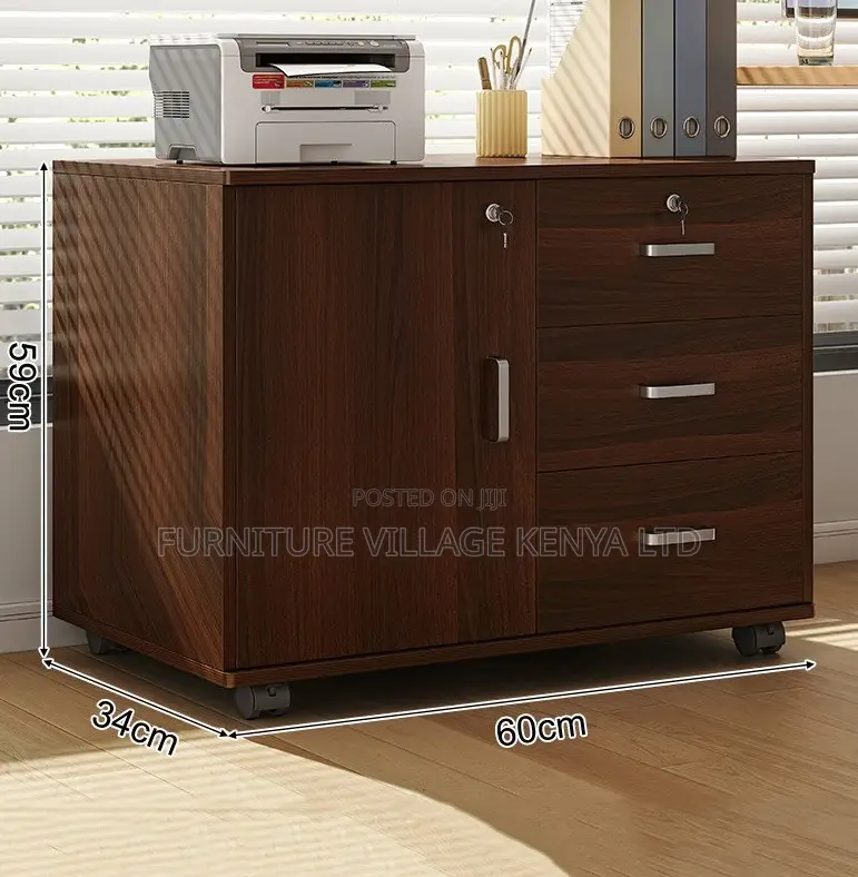 Wooden Office Credenza Cabinet Wit Lockers