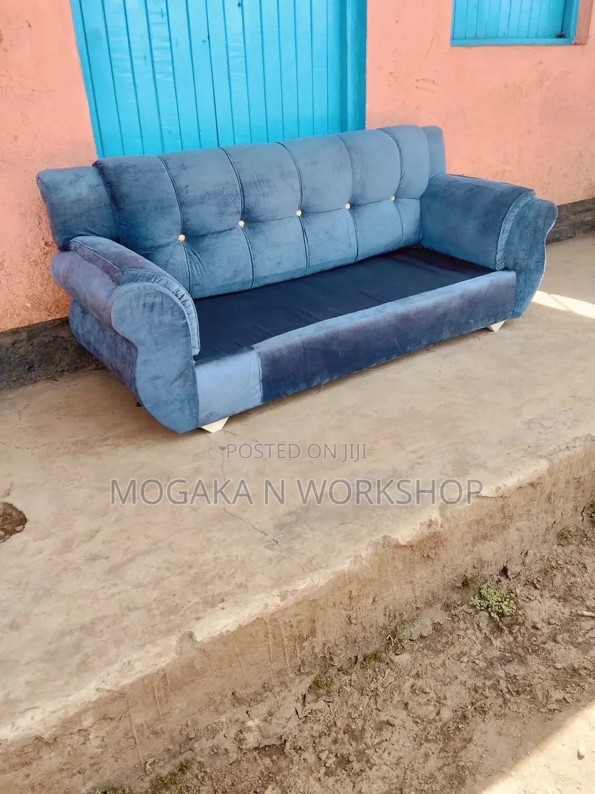Blue Sofa Set