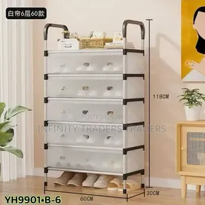 6 Layer Dust Proof Covers Shoe Rack